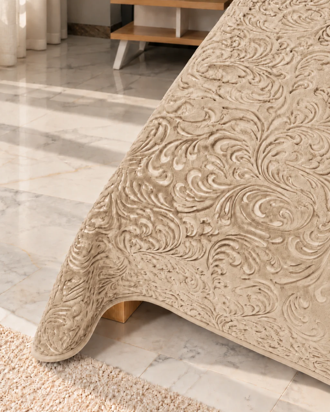 Brillant Premium Emboss Kalın Gramajlı Battaniye Tek Hardal