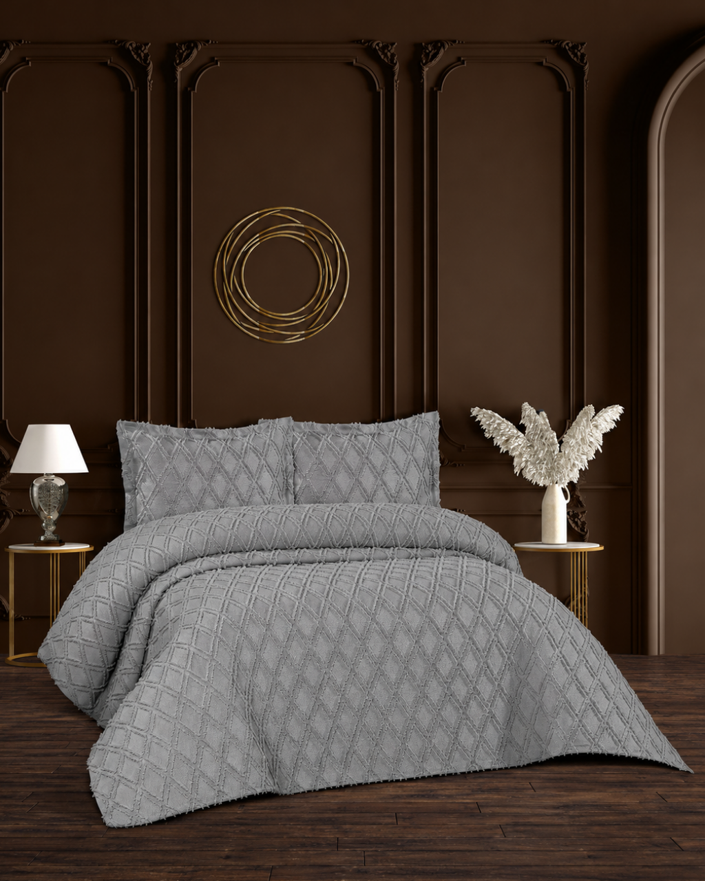 ROYAL004 غطاء سرير بومبوم